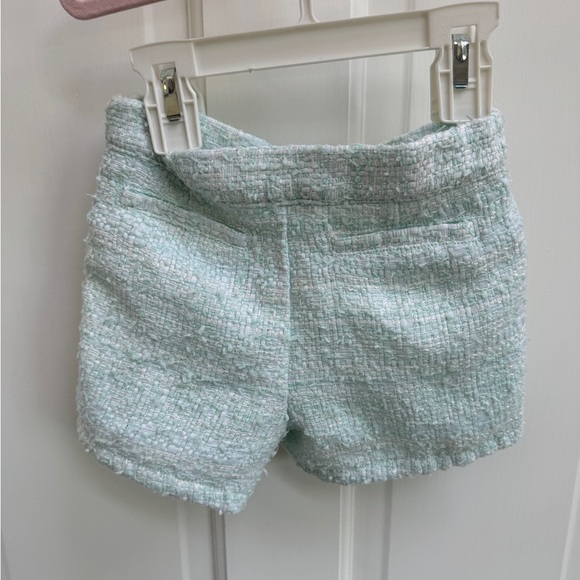 Janie & Jack Size 3T Girls Mint Green Formal Wool Looking Side Zip Shorts - Picture 6 of 6